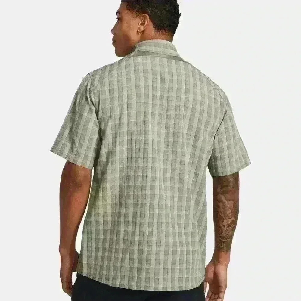 Men's UA Drift Tide 2.0 Plaid Short Sleeve Size Large - Picture 2 of 5